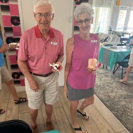 a couple eating ice cream together